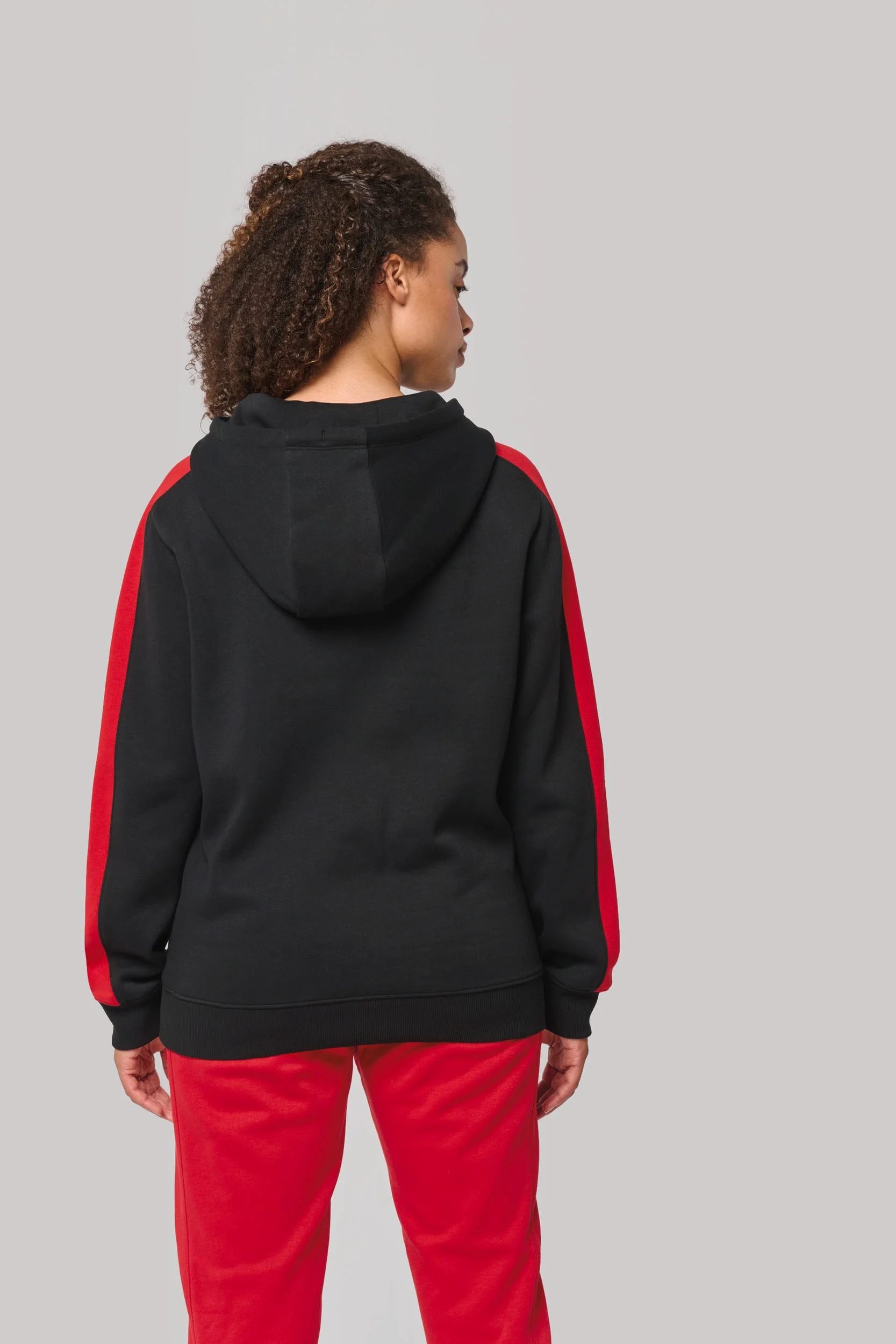 PA3055 - Sweat-shirt à capuche teamwear bicolore unisexe – Image 3