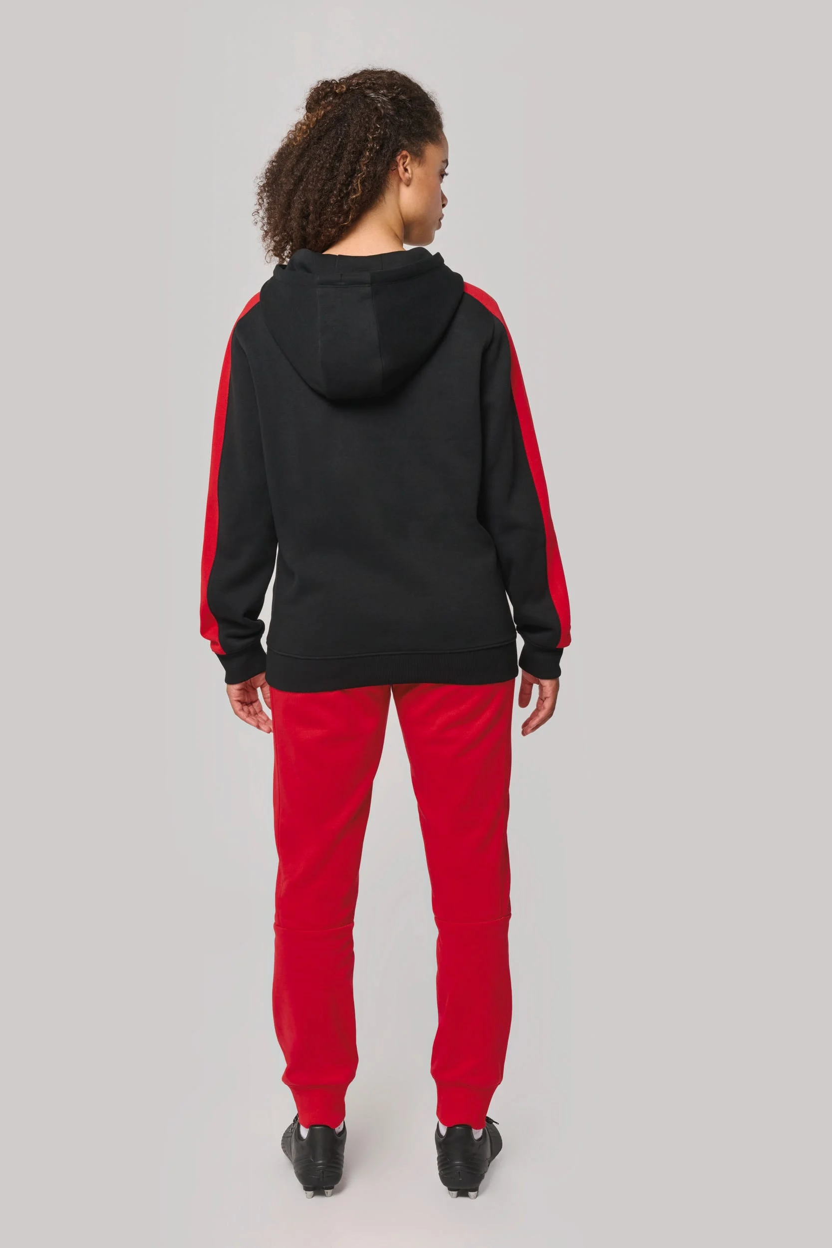 PA3055 - Sweat-shirt à capuche teamwear bicolore unisexe – Image 5
