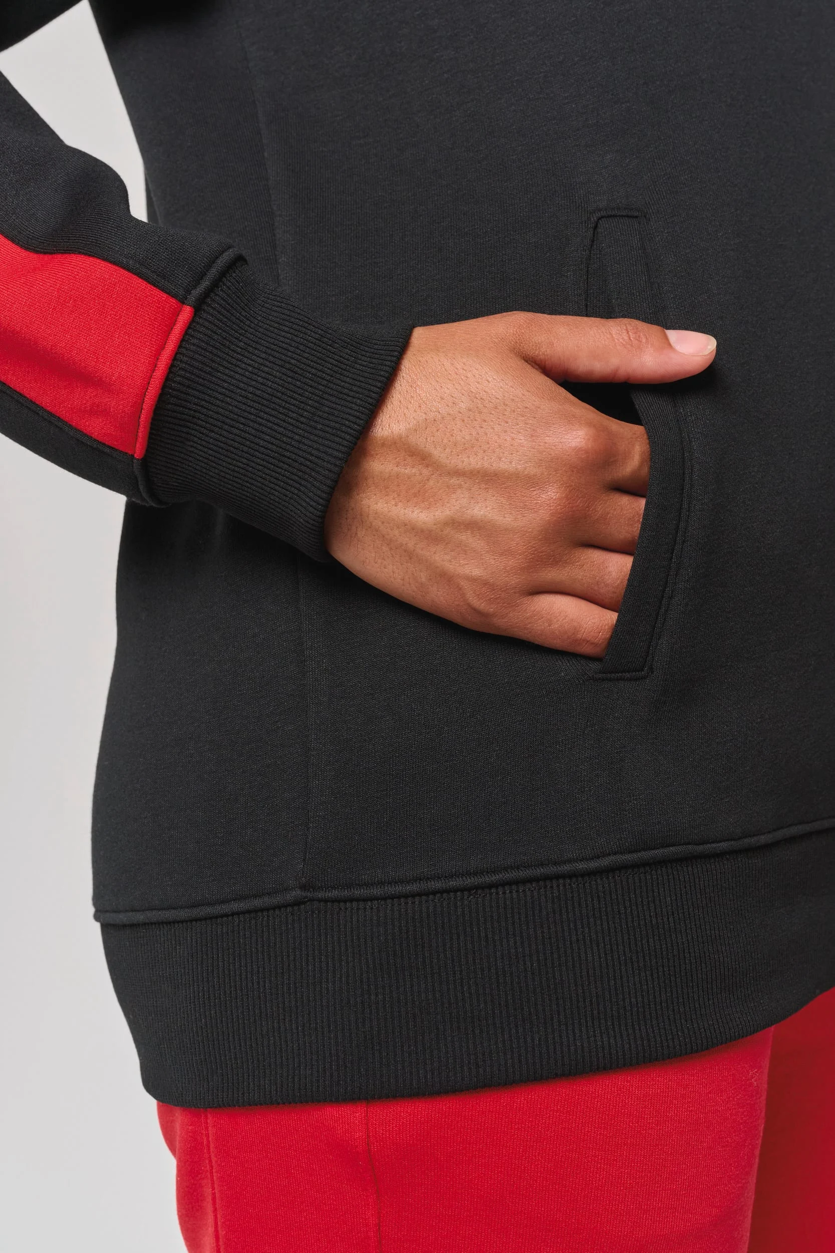 PA3055 - Sweat-shirt à capuche teamwear bicolore unisexe – Image 10
