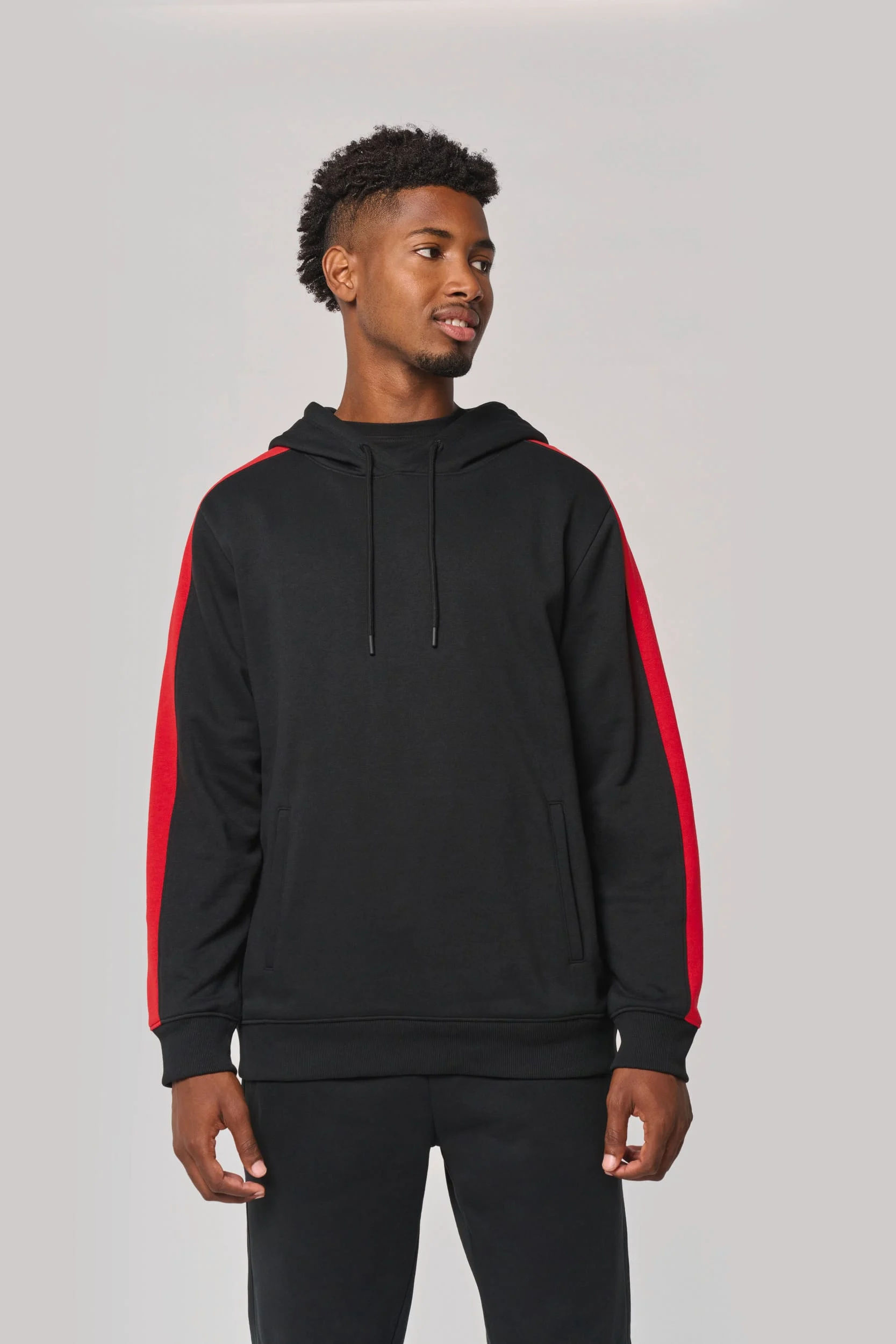 PA3055 - Sweat-shirt à capuche teamwear bicolore unisexe – Image 14