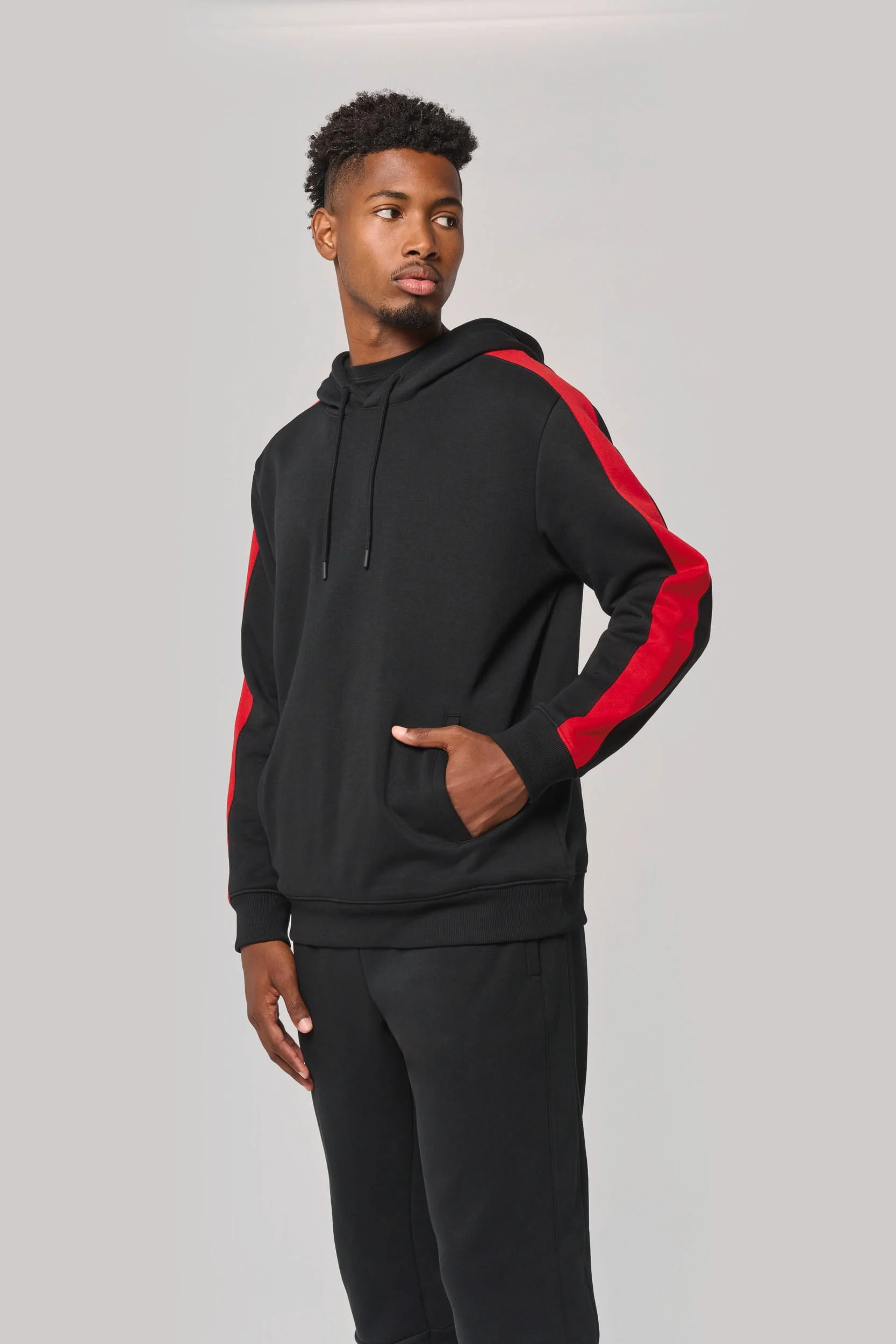 PA3055 - Sweat-shirt à capuche teamwear bicolore unisexe – Image 16