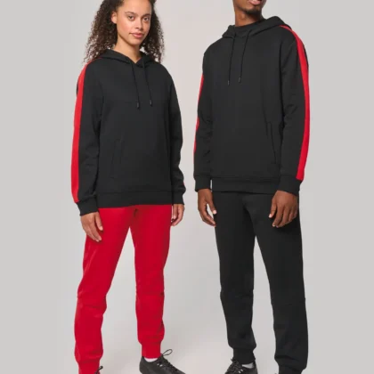 PA3055 - Sweat-shirt à capuche teamwear bicolore unisexe