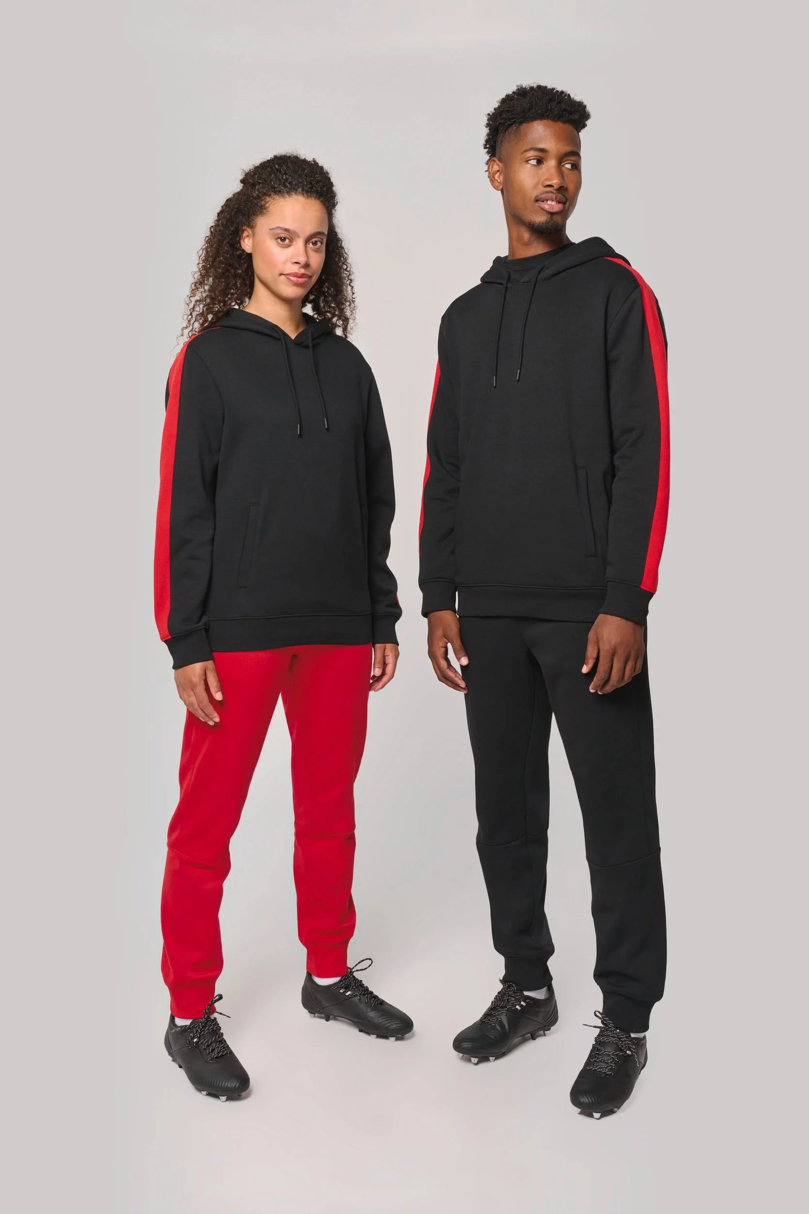 PA3055 - Sweat-shirt à capuche teamwear bicolore unisexe