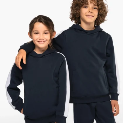 PA3056 - Sweat-shirt à capuche teamwear bicolore enfant