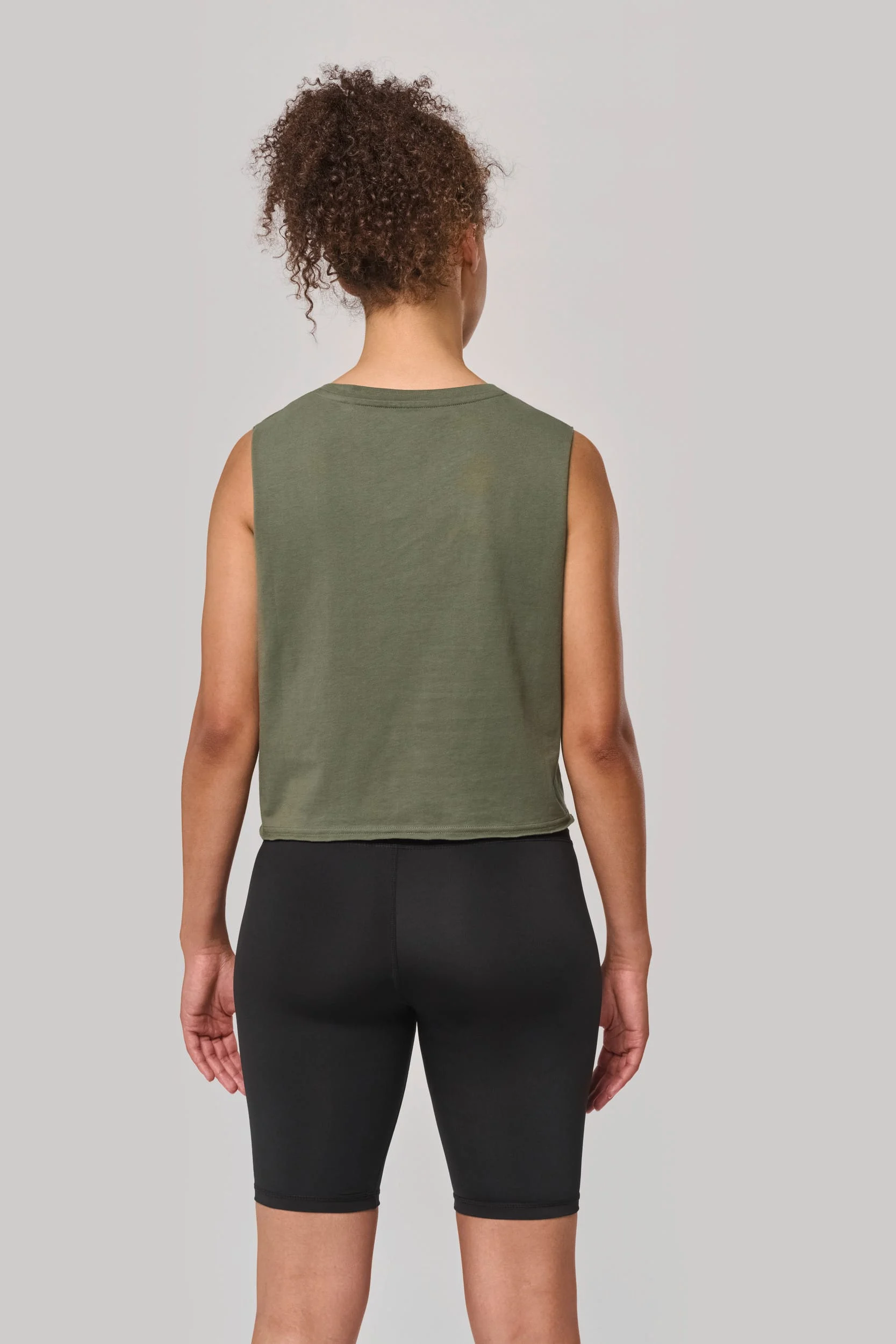 PA499 - T-shirt crop sans manches femme – Image 2