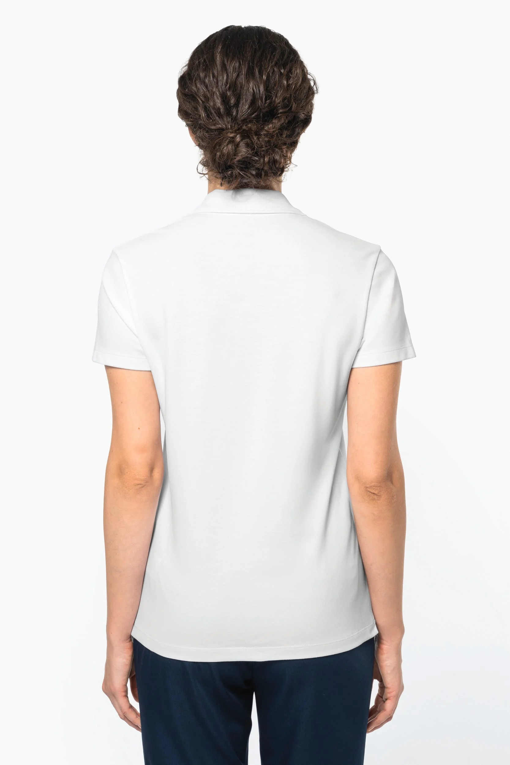 PK205 - Polo col en V coton Supima® femme – Image 2