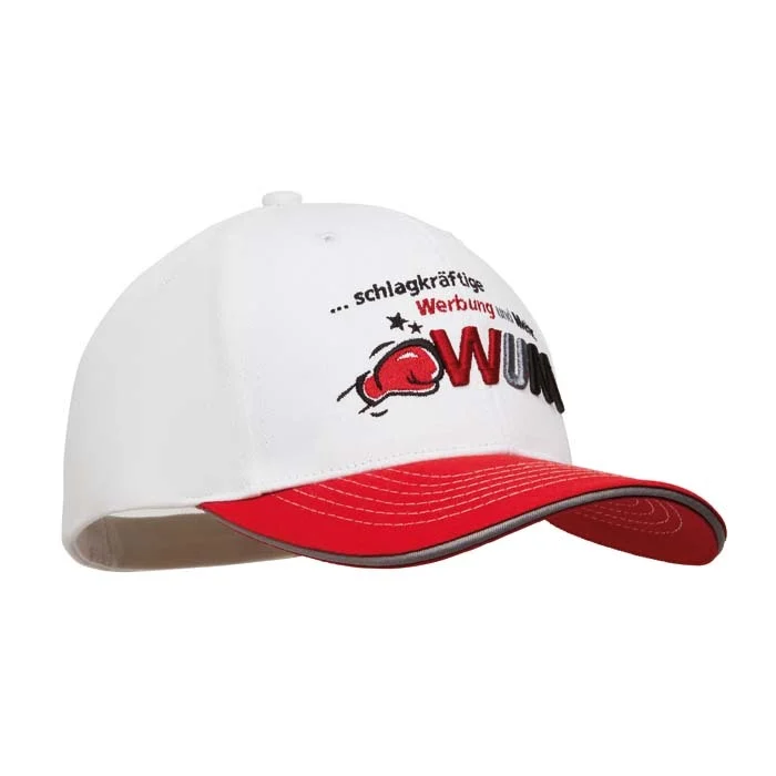 MH2003 - Casquette à 6 panneaux, en coton sergé de qualité supérieure, avec sandwich