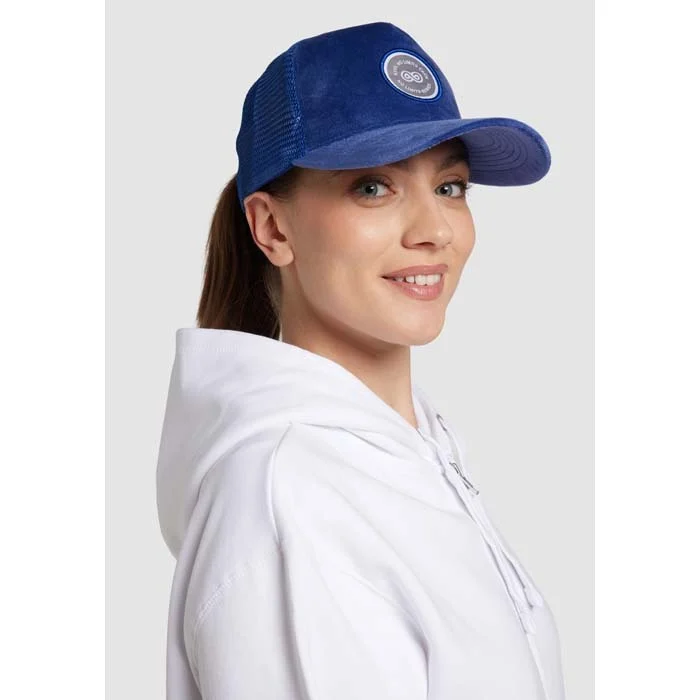 MH2326 - Casquette de camionneur haute en velours à 5 panneaux.