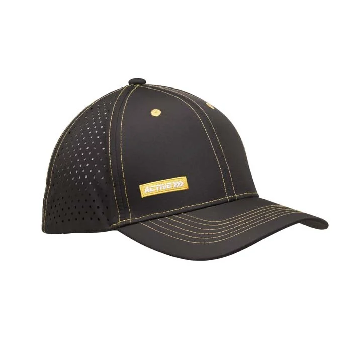 MH2336 - Casquette de baseball en pongé avec dos en maille perforée.