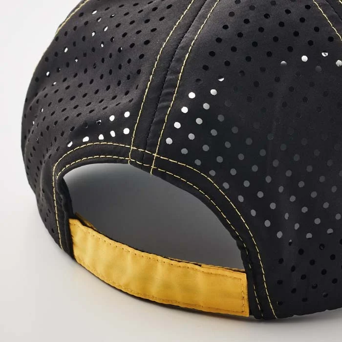 MH2336 - Casquette de baseball en pongé avec dos en maille perforée.