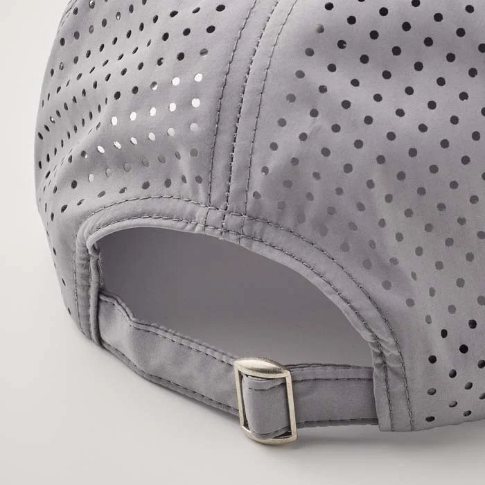 MH2336 - Casquette de baseball en pongé avec dos en maille perforée.