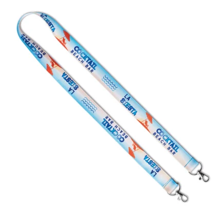 ML1016 - Lanyard en polyester sublimé avec 2 clips.