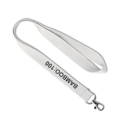 ML1028 - Lanyard en bambou sérigraphié.
