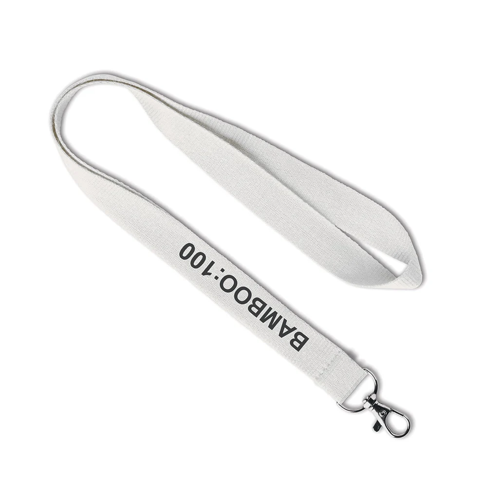 ML1028 - Lanyard en bambou sérigraphié.