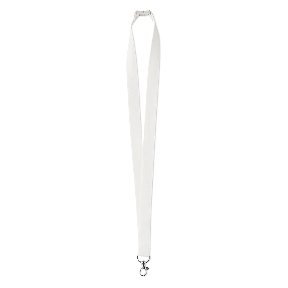ML1036 - Lanyard en coton biologique sérigraphié.