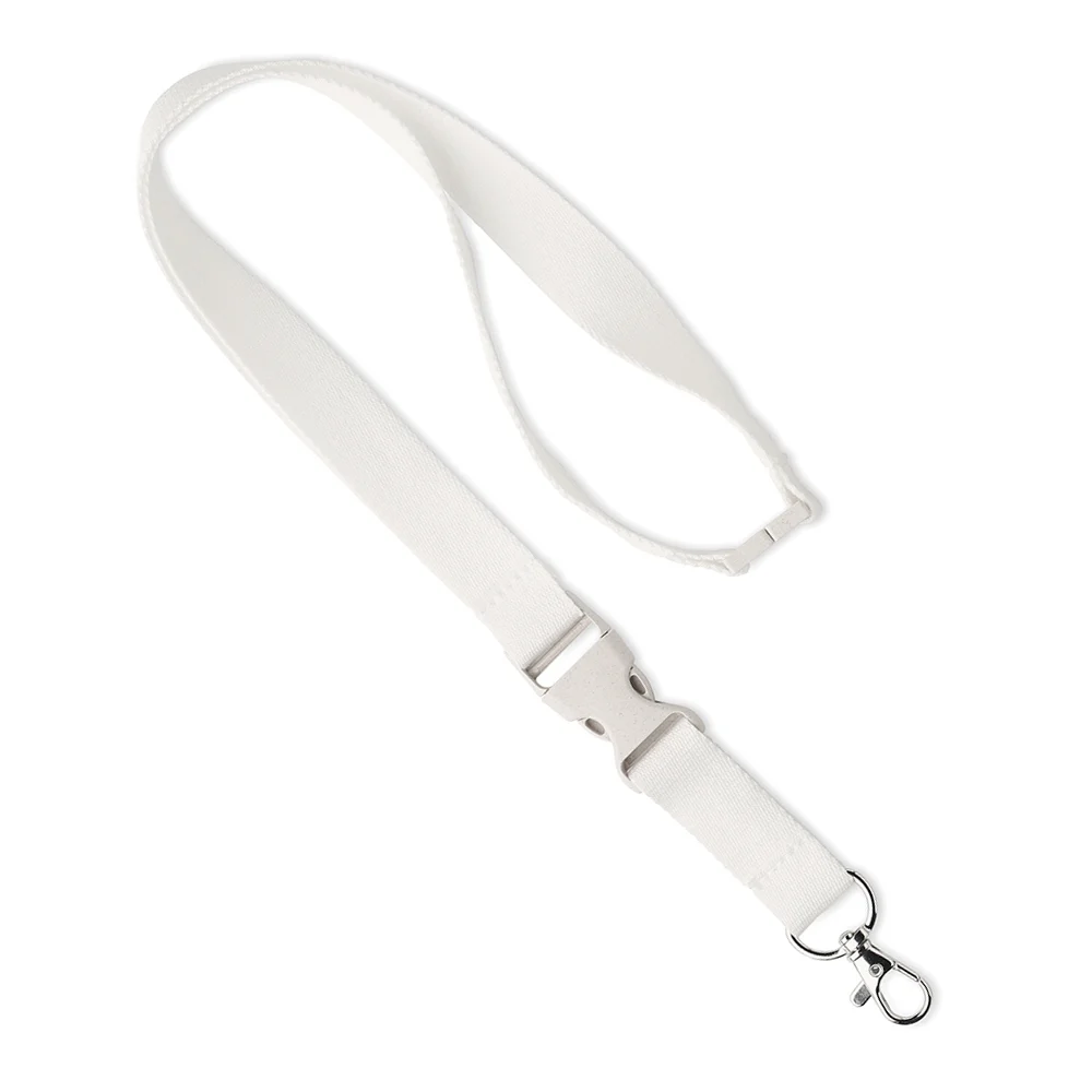 ML1037 - Lanière détachable en coton biologique sérigraphié.