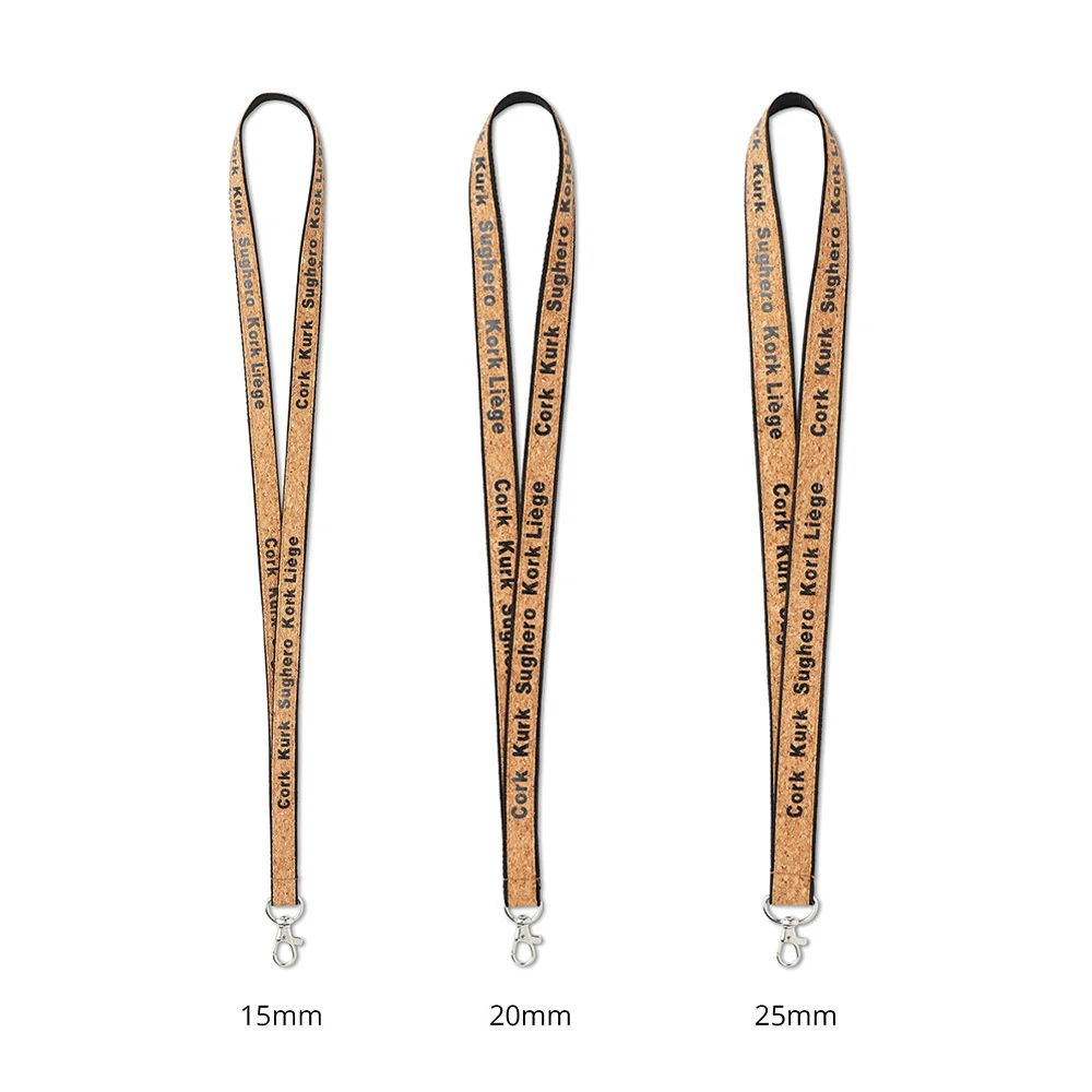 ML1039 - Lanyard en liège et polyester sérigraphié.