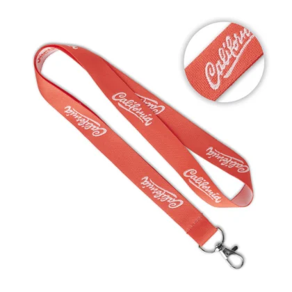 ML1105 - Lanyard tissé en polyester assorti aux couleurs pantone.