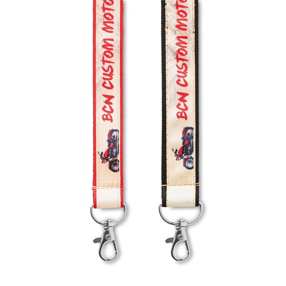 ML1134 - lanyard en polyester avec superposition de satin sublimé.