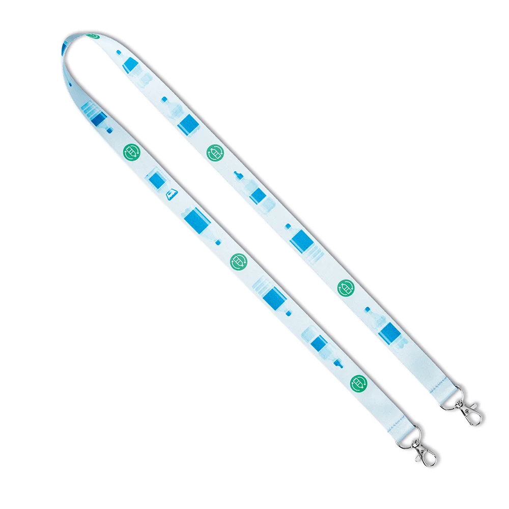 ML1316 - Lanyard en RPET sublimé avec 2 clips.