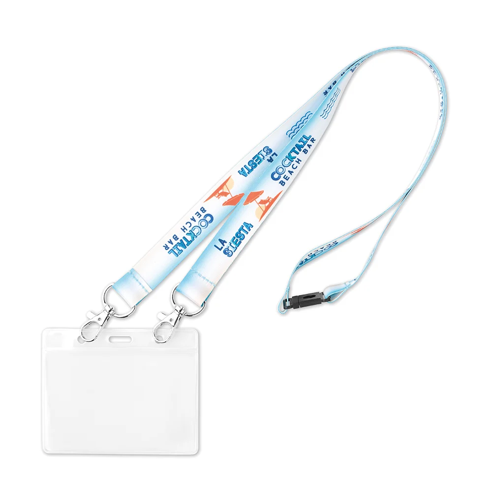 ML1316 - Lanyard en RPET sublimé avec 2 clips.