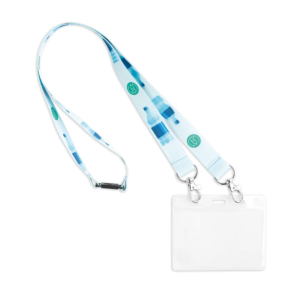 ML1316 - Lanyard en RPET sublimé avec 2 clips.