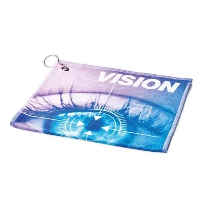 MPGT03 - Serviette de golf quadri polycoton (400gsm).