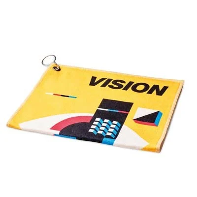 MPGT03 - Serviette de golf quadri polycoton (400gsm).