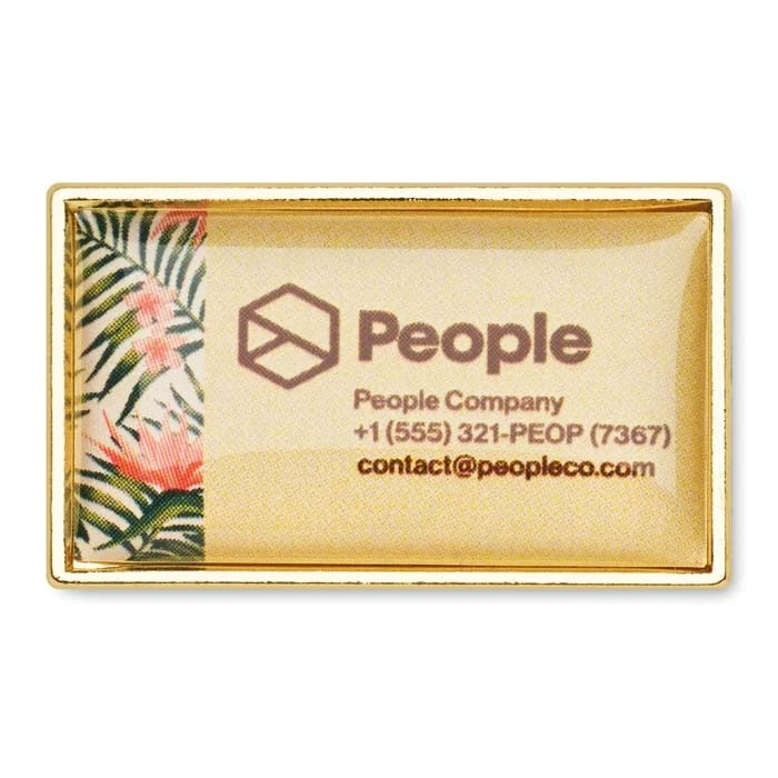 MPIN08 - Pins rectangulaire en métal avec doming