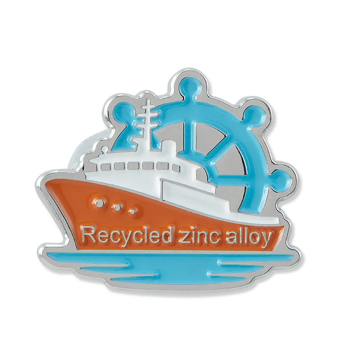 MPIN85 - Pin's personnalisé en alliage de zinc recyclé avec logo en émail doux