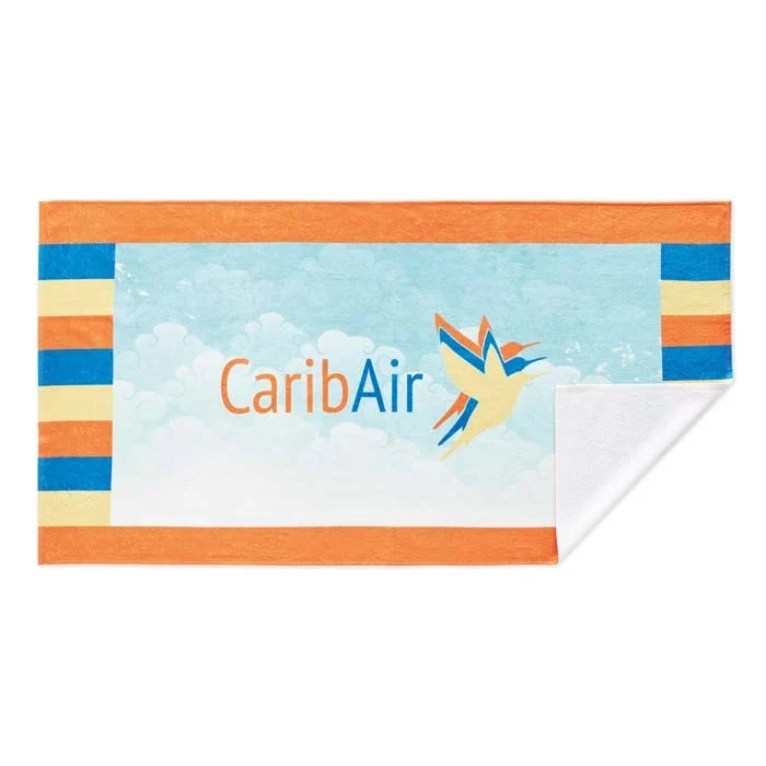 MT4002 - Serviette de plage quadri en polycoton 300 g/m2.