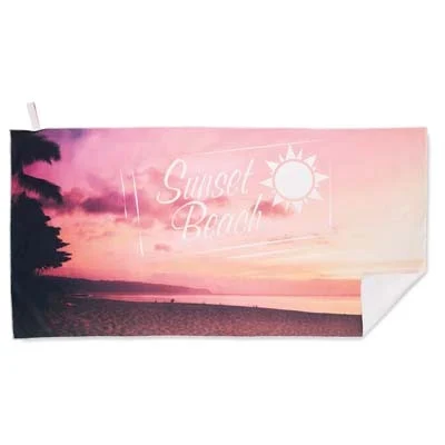 MT4010 - Serviette de plage en quadri avec élastique