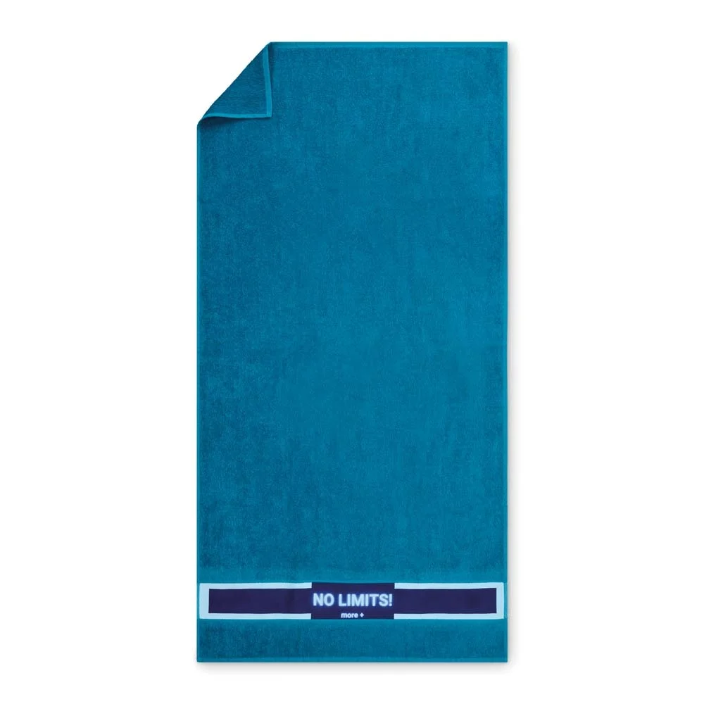 MT4015 - Serviette de plage en coton avec bordure en polyester sublimé (350 ou 400 g/m²)