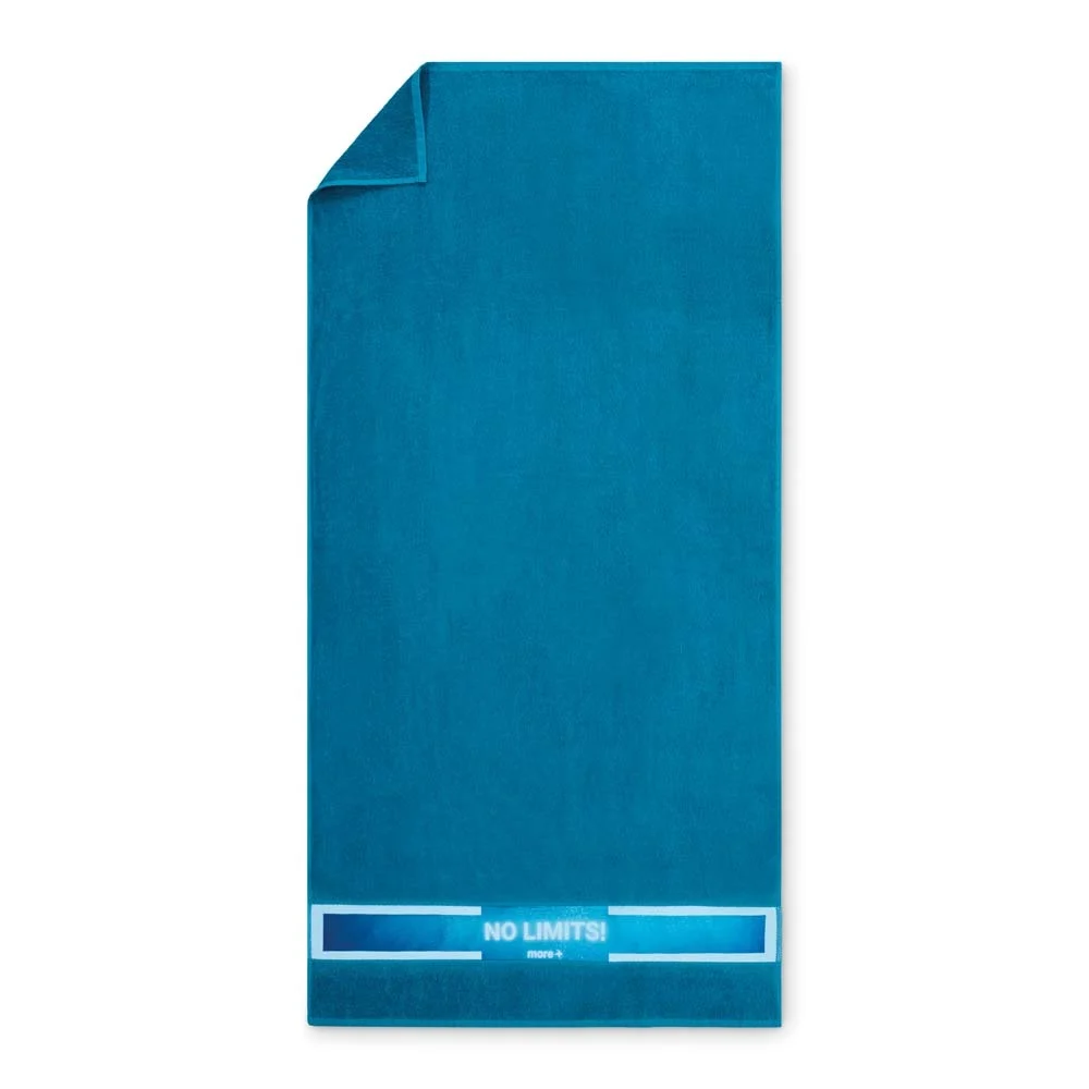 MT4015 - Serviette de plage en coton avec bordure en polyester sublimé (350 ou 400 g/m²)