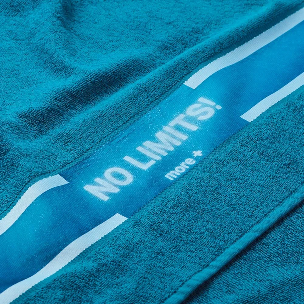 MT4015 - Serviette de plage en coton avec bordure en polyester sublimé (350 ou 400 g/m²)