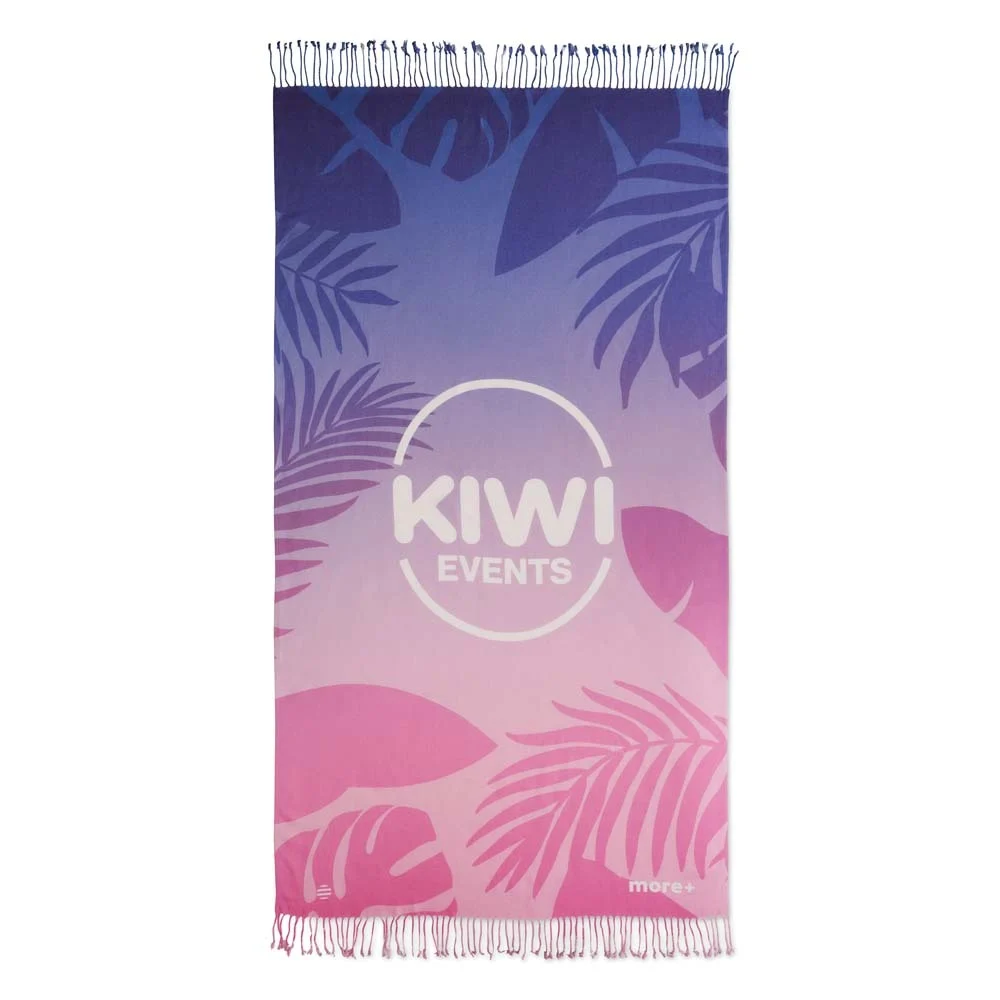 MT4114 - Serviette hammam légère imprimée en couleur intégrale, confectionnée en polycoton de 210 g/m².