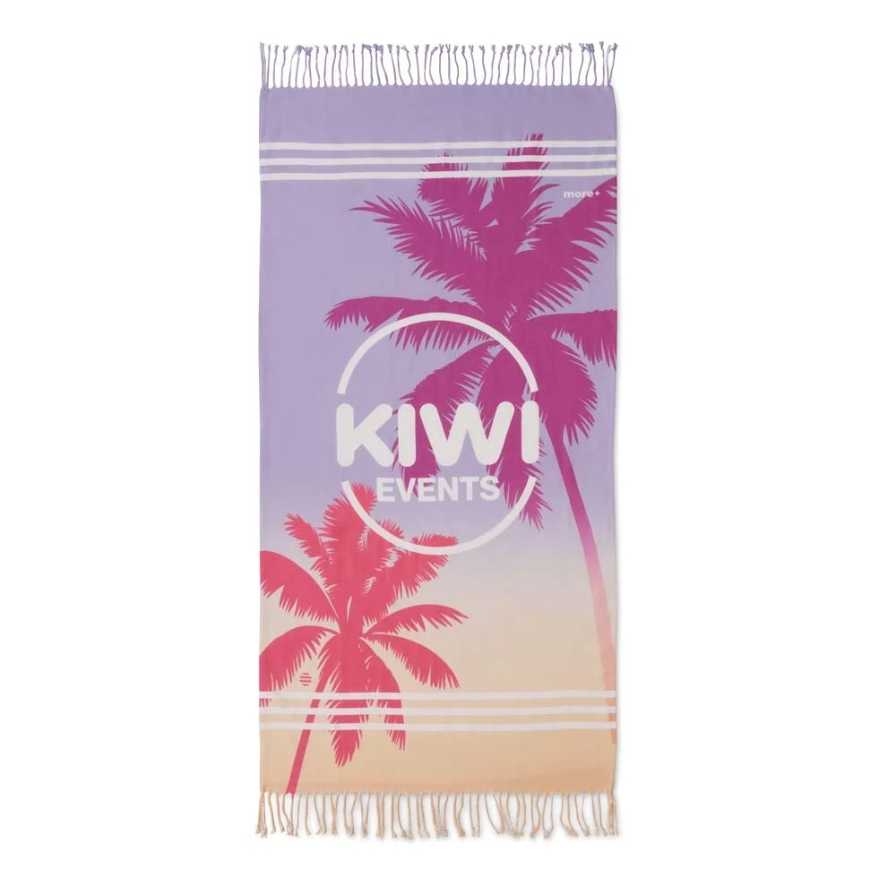 MT4114 - Serviette hammam légère imprimée en couleur intégrale, confectionnée en polycoton de 210 g/m².