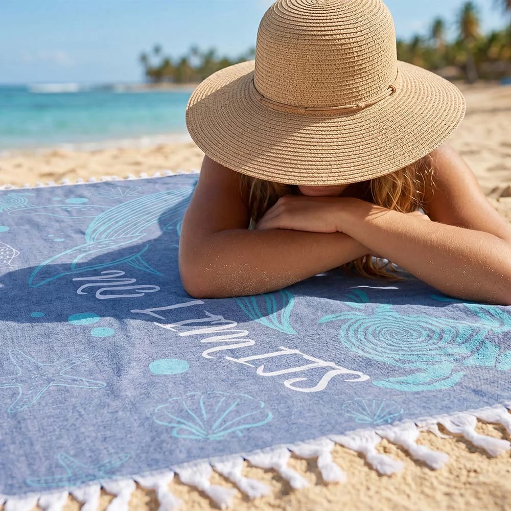 MT4209 - Serviette de hammam en coton avec votre logo tissé en jacquard (170 g/m²)