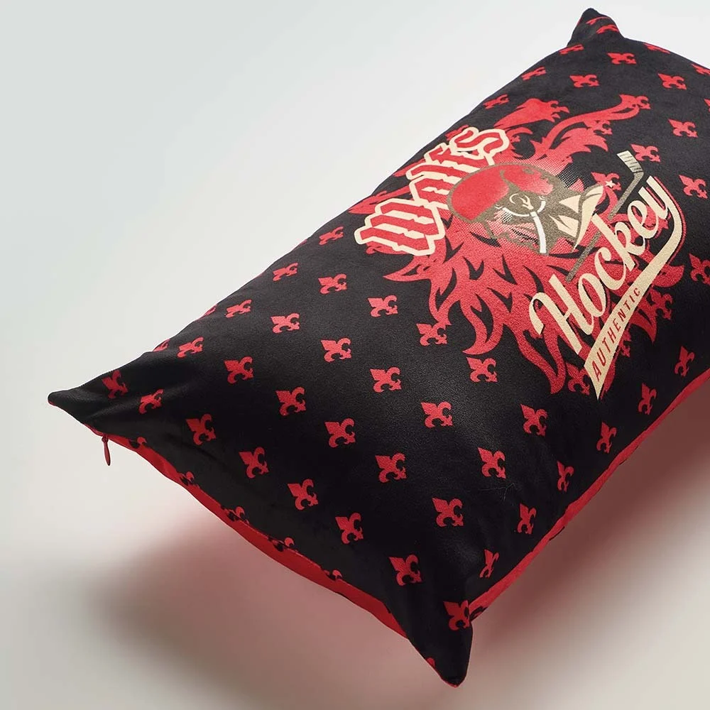 MT6003 - Housse de coussin rectangulaire en velours polyester, au design éclatant.