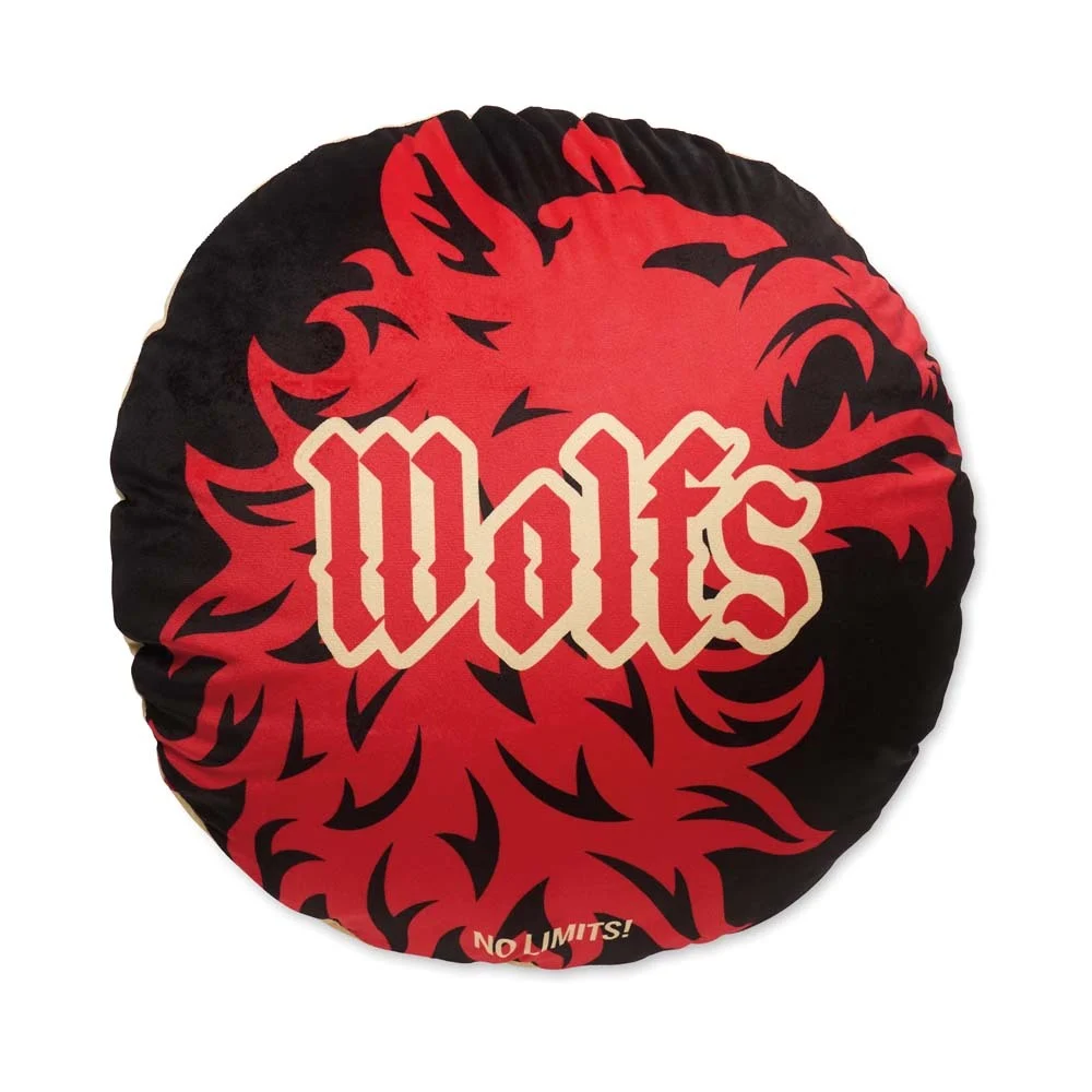 MT6006 - Housse de coussin ronde en velours polyester, au design éclatant.