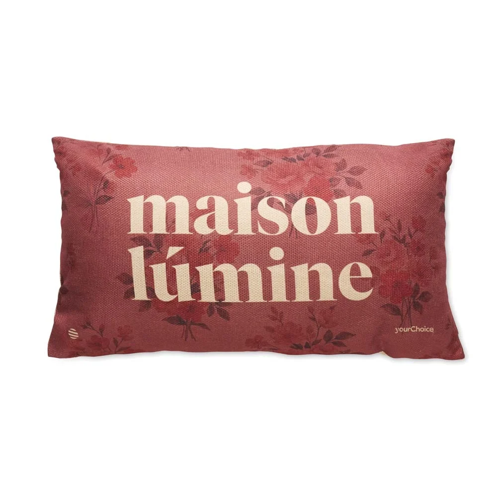 MT6101 - Coussin rectangulaire rembourré en polyester à texture lin