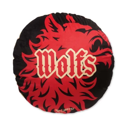 MT6106 - Coussin rond en velours polyester garni de votre motif éclatant.