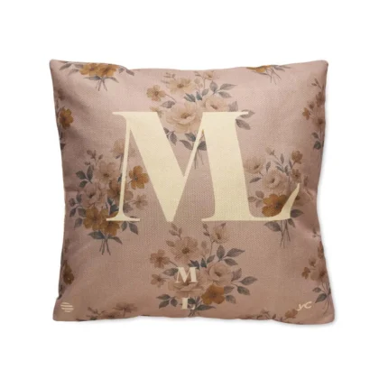 MT6107 - Coussin carré garni en polyester texturé effet lin