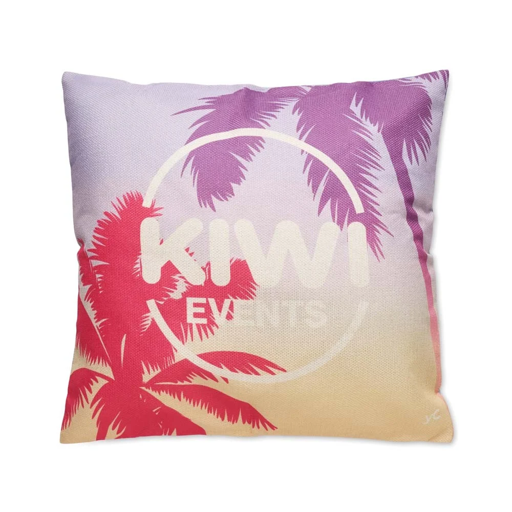 MT6107 - Coussin carré garni en polyester texturé effet lin