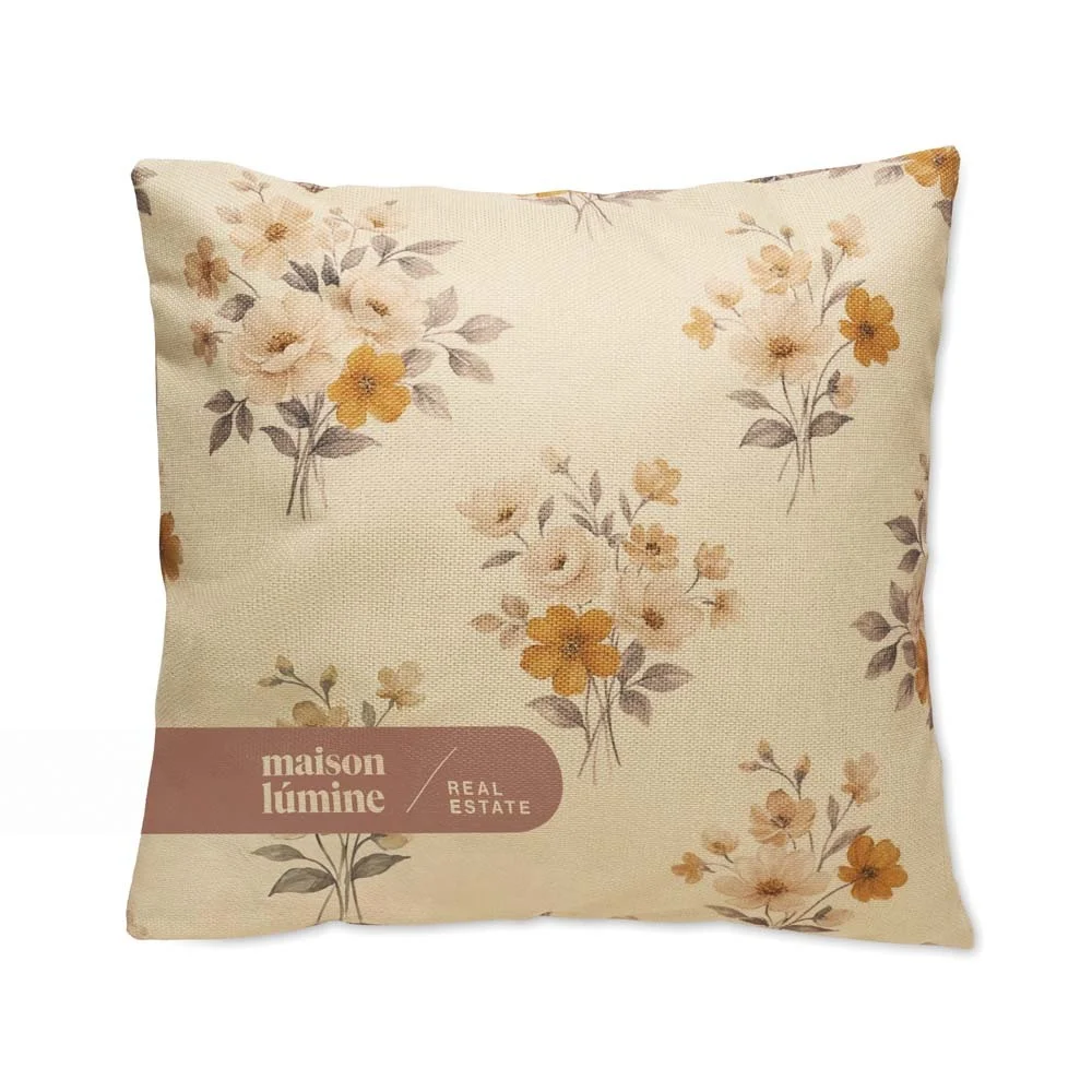 MT6107 - Coussin carré garni en polyester texturé effet lin