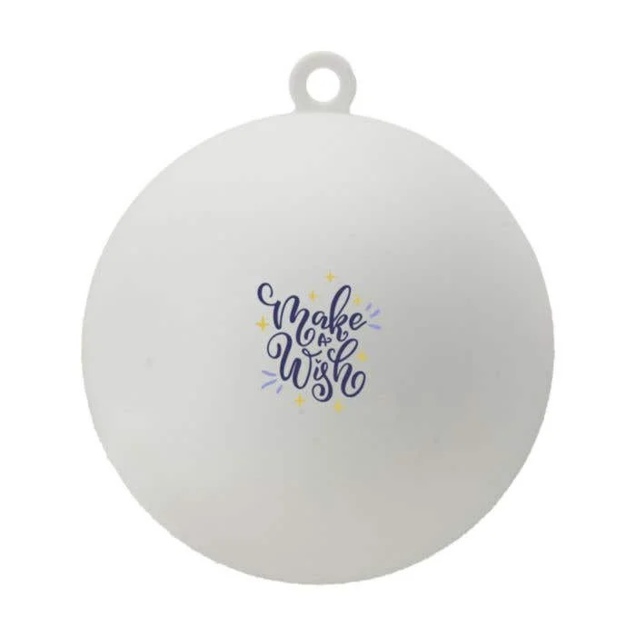 Boule de Noël Ø 7 cm en plastique recyclé personnalisée