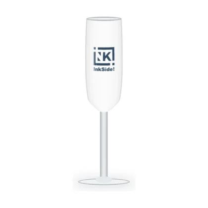 Flûte à champagne Events 16 cl blanche personnalisée, sérigraphie 1 couleur