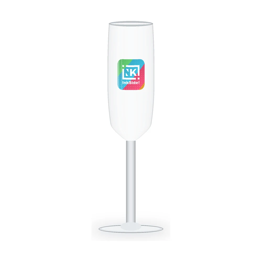 Flûte à champagne Events 16 cl translucide personnalisée, impression quadri